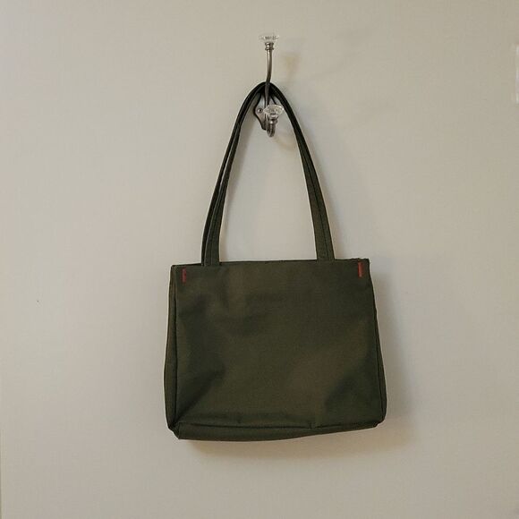 XOXO Army Green Military Nylon Unisex Double Handle Tote Shoulder Bag - Picture 5 of 9
